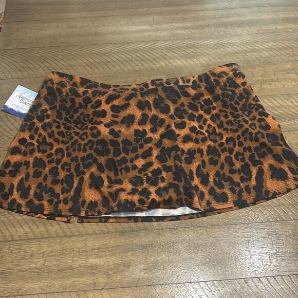 Maurices Leopard Print Swim Skort - Picture 7 of 12